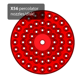 JETstacks diffusion disk top view, showing 56 nozzles